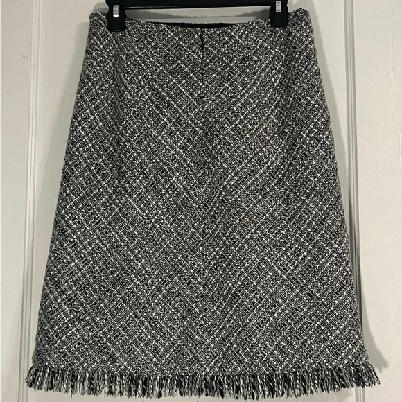 Apostrophe Black And White Twill Skirt Size 8 - Picture 2 of 7